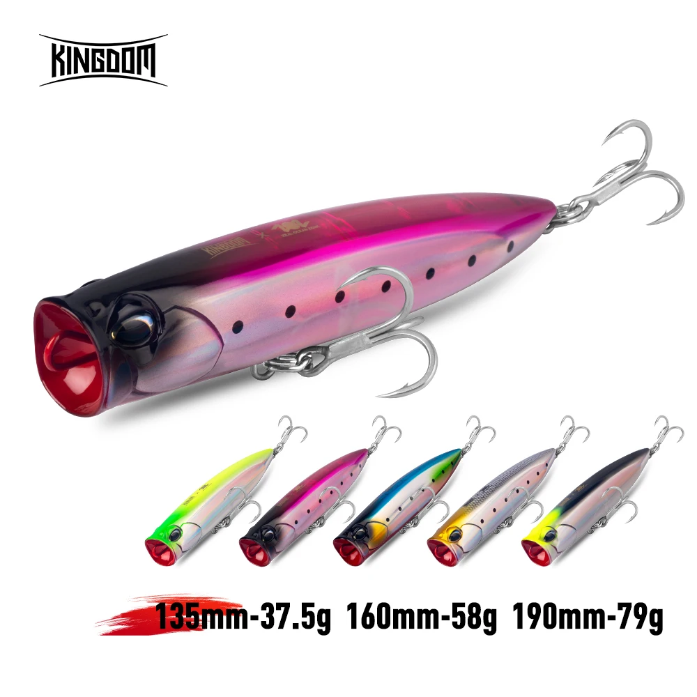 Popper Kingdom Topwater – Señuelo artificial para pesca a larga distancia