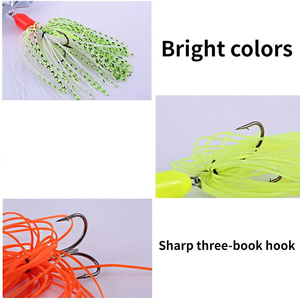 Cebos giratorios de alambre para Pesca, Señuelos de agua de mar, anzuelo de aguja, cuchara, Wobblers para lubina, aparejos de pesca artificiales, 20g/14cm, 1 pieza - imagen 4