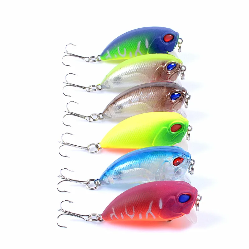 1 Uds 51mm 7,2g Señuelos de pesca Crankbait Topwater flotante Wobblers cebo duro Artificial para Lucio equipo de Swimbait de plástico - imagen 4