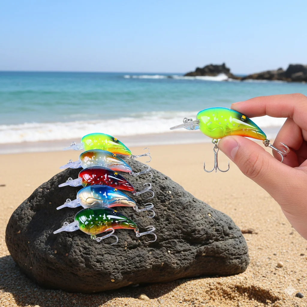 Crankbait 7 cm – Señuelo artificial con ojos 3D para lubina y lucio