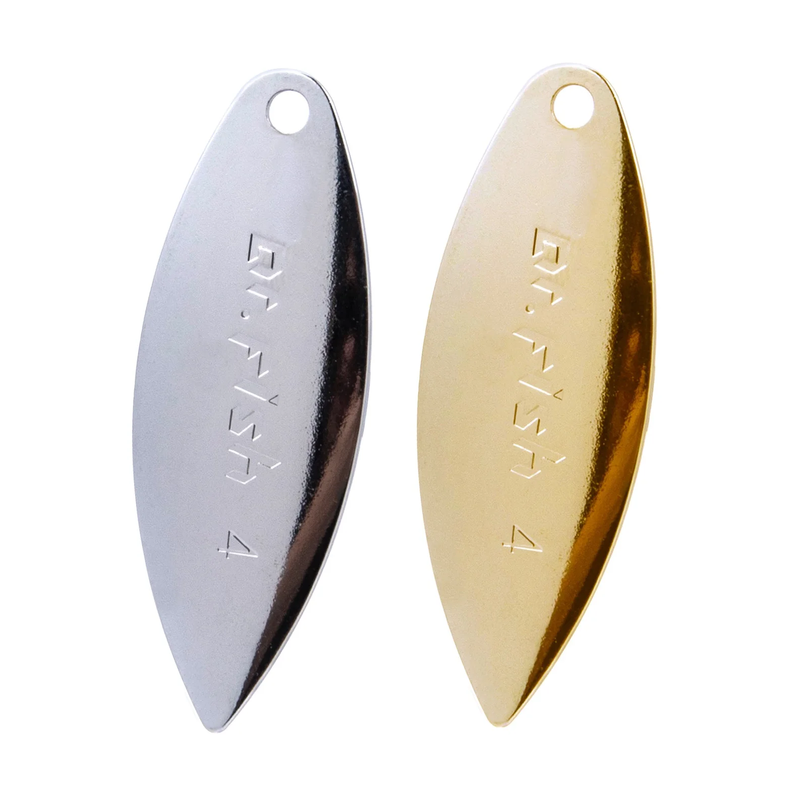 Cuchilla giratoria de pesca, piezas de fabricación de señuelos de sauce, oro y plata, Spinnerbait en línea, aparejos de Walleye, 10/30 Uds. # 1- # 6