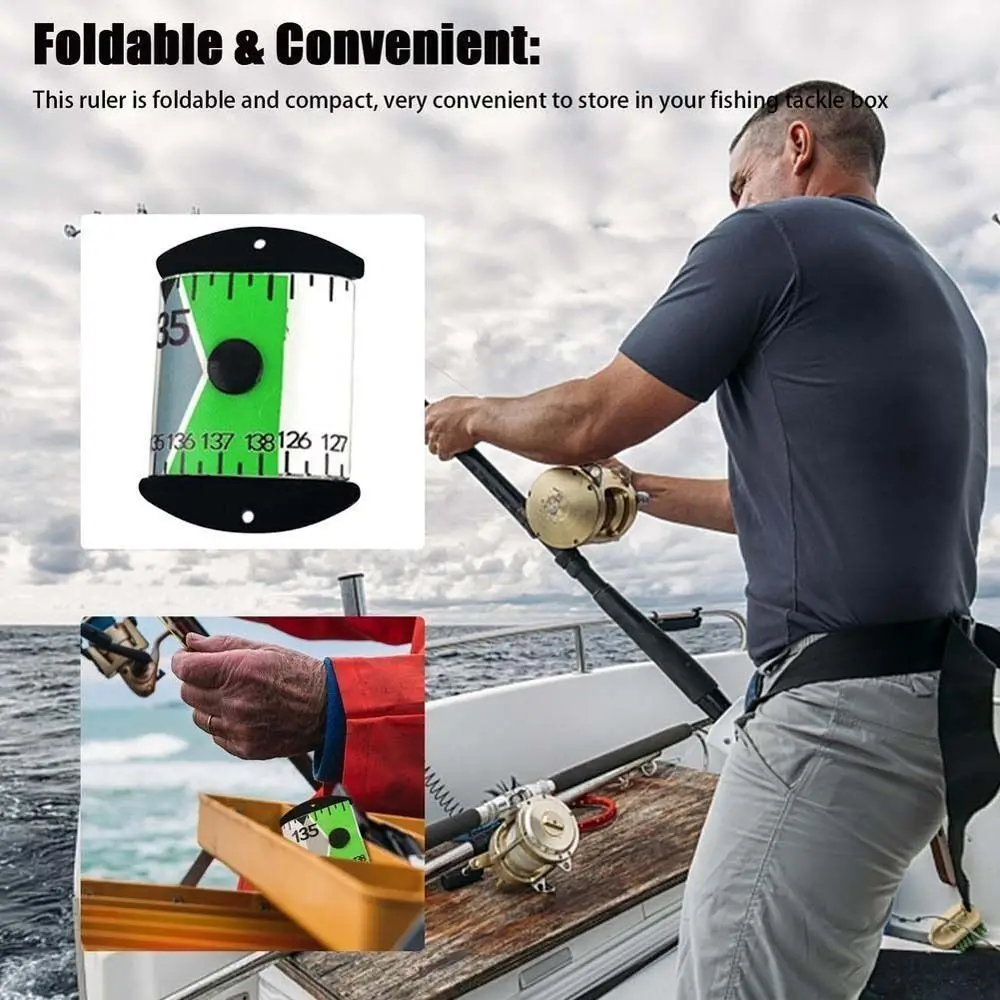 Conveniente regla de medición de peces acrílicas, resistente al agua, paso de 1,35 metros, dispositivos de medición de peces con placa, accesorios de regla de pesca - imagen 3