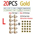20pcs Gold L