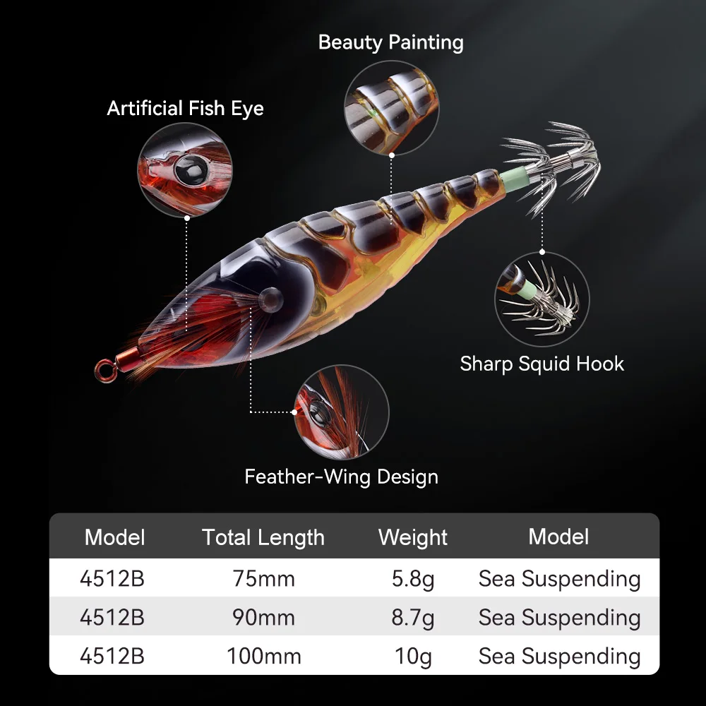 Señuelo de pesca Kingdom EGIKING SP 5,8g 8,7g 10g plantillas de calamar anzuelo de calamar Artificial cebos de Jigging pesca en el mar sepia EGI luminoso - imagen 3