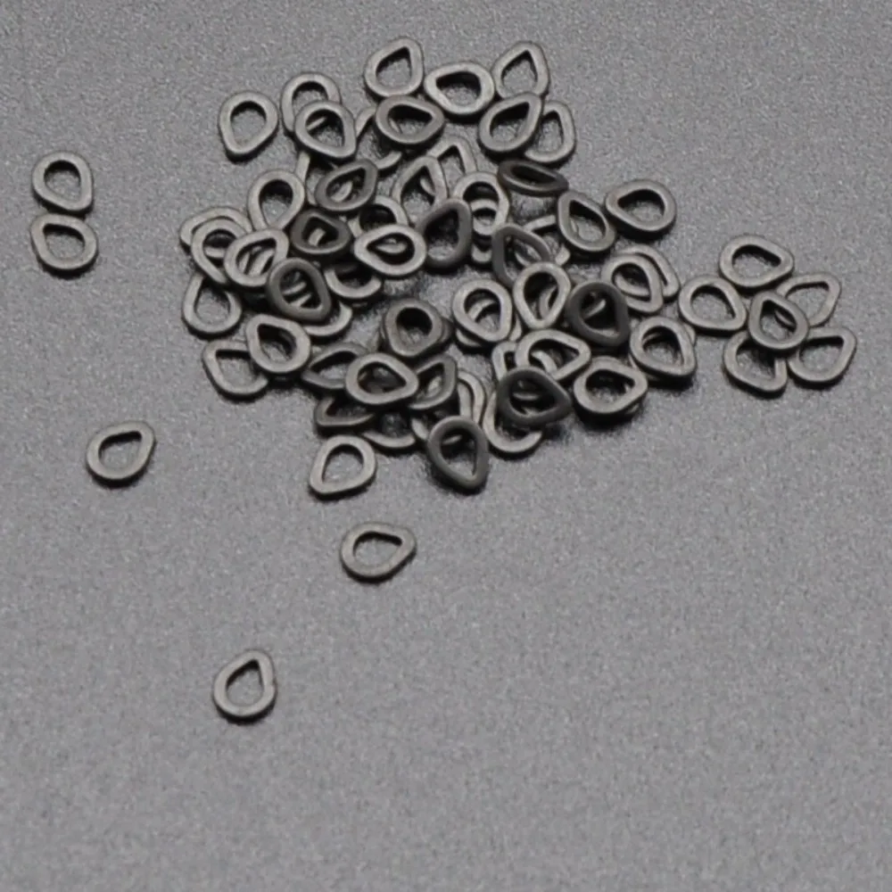 Conector de pez de Metal negro 2025, anillo de aplanamiento, aparejos de línea, anillos divididos de pesca, círculo antidomeno, elipse, giratorio, pesca a presión