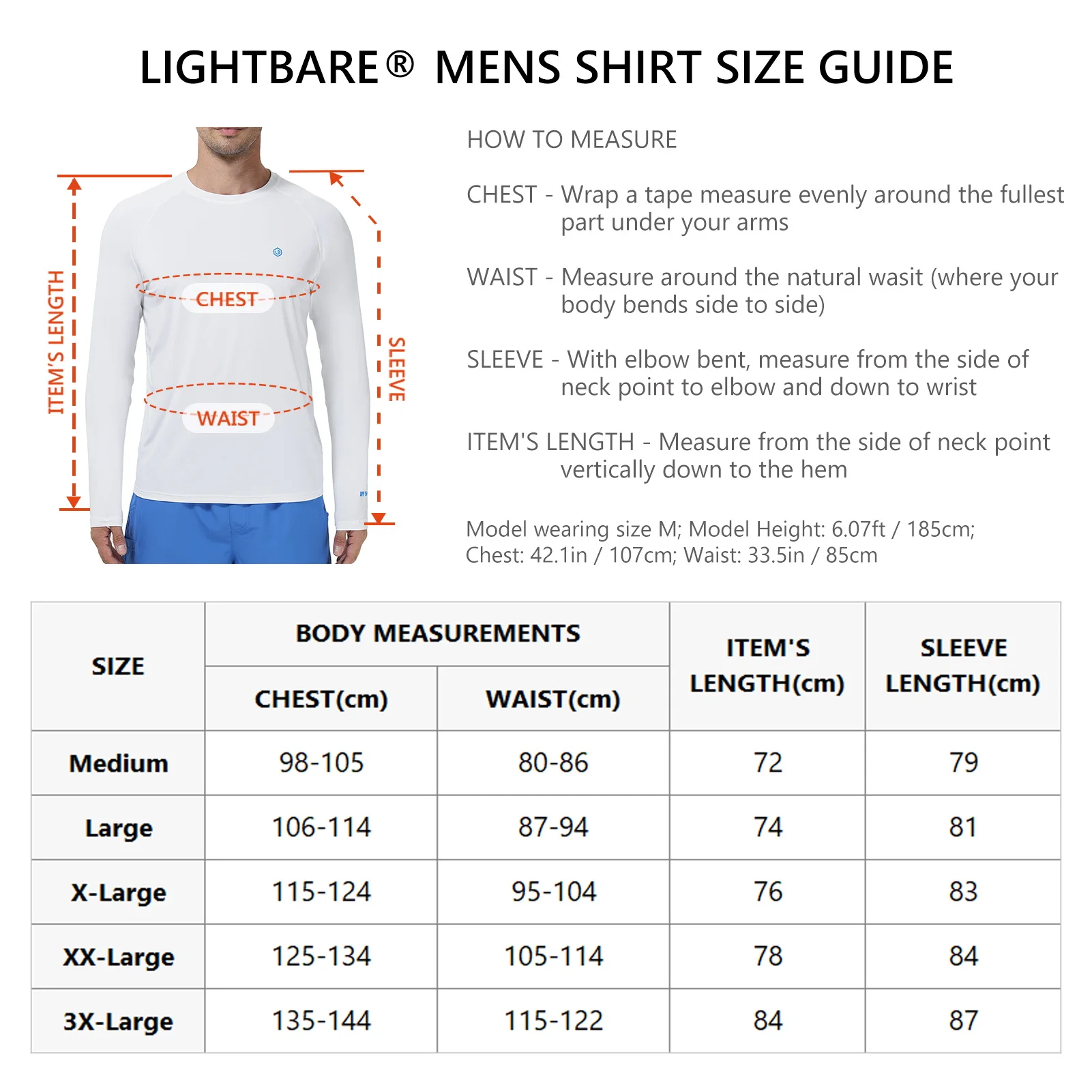 Lightbare Camiseta ligera de manga larga con protección solar UV UPF 50+ para hombre de secado rápido para senderismo al aire libre y correr - imagen 2