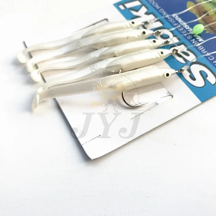 Sabiki señuelo de pesca suave, anzuelo de cuerda falsa, señuelo Sabiki, 6 paquetes por lote - imagen 3