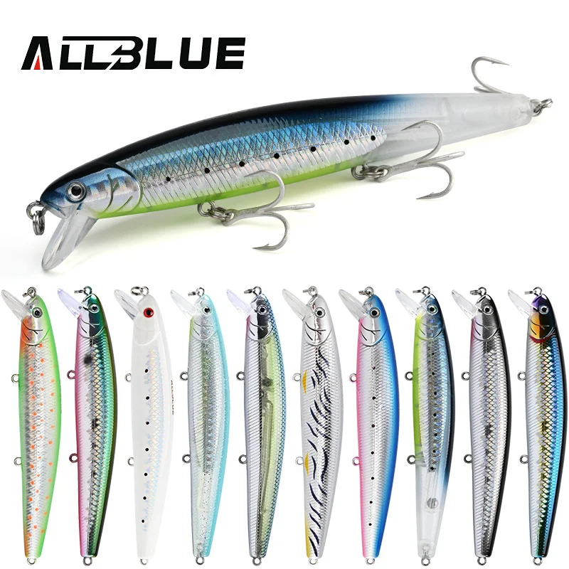 ALLBLUE-señuelo de pesca FlashMinnow 110, 110mm, 17,8g, Jerkbait brillante, Wobbler, suspensión lenta, pececillo, cebo de plástico, aparejos de Lucio - imagen 4