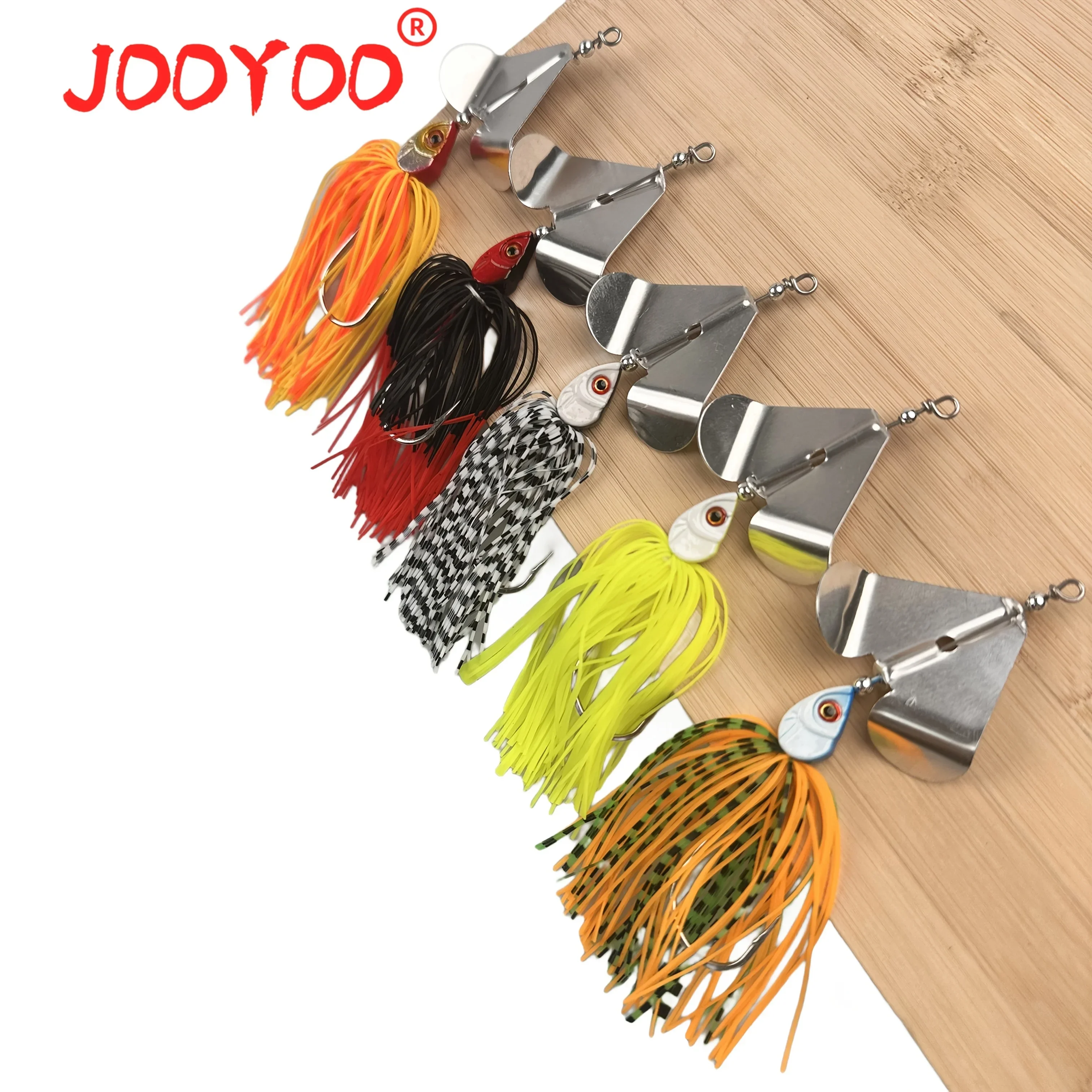 1 cebo de bigote giratorio JODYDOO 13,5G, deflector de brillo compuesto, señuelo suave anti-colgante para lubina, pargo, trucha, - imagen 5