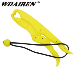 Dispositivo de abrazadera de pescado de Control de 17,5 cm, señuelos de acero inoxidable, soporte de agarre de labio de pesca, alicates de agarre con herramienta de regla de escala de peso, 1 ud.