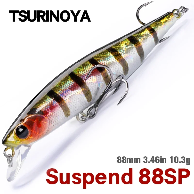 TSURINOYA 88mm 10,3g 88SP pececillo suspendido DW76 señuelo de pesca de fundición larga Lucio lubina Jerkbait aparejos señuelo duro Artificial - imagen 2
