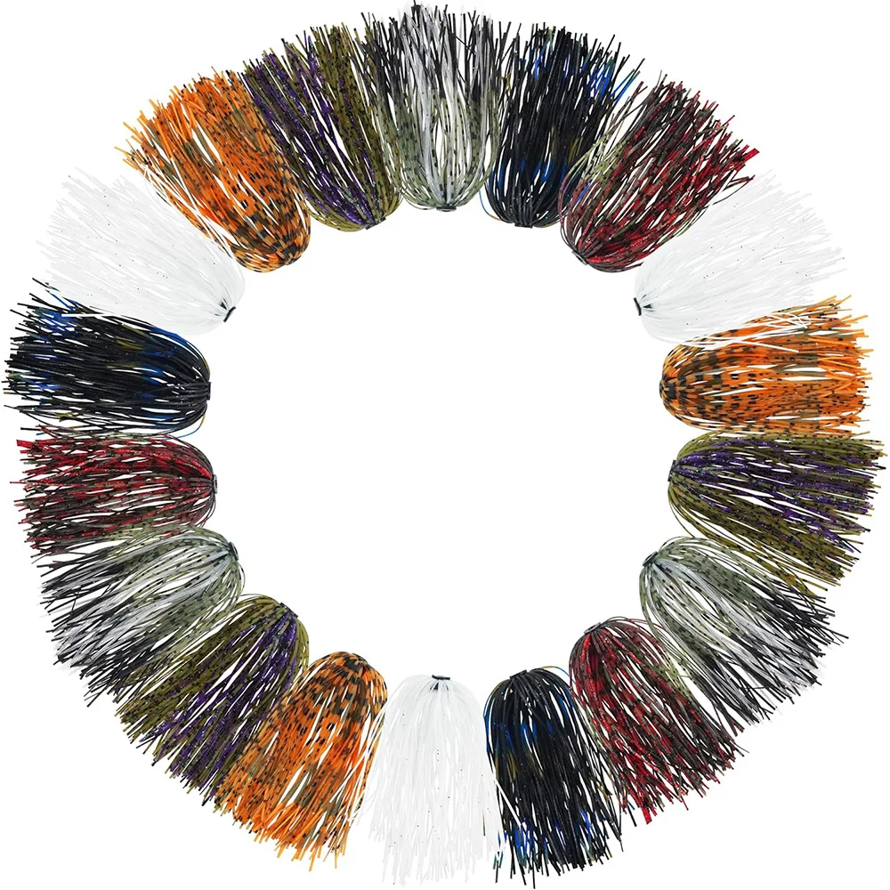 Faldas de silicona Spinnerbait con hebras para señuelos giratorios - imagen 5