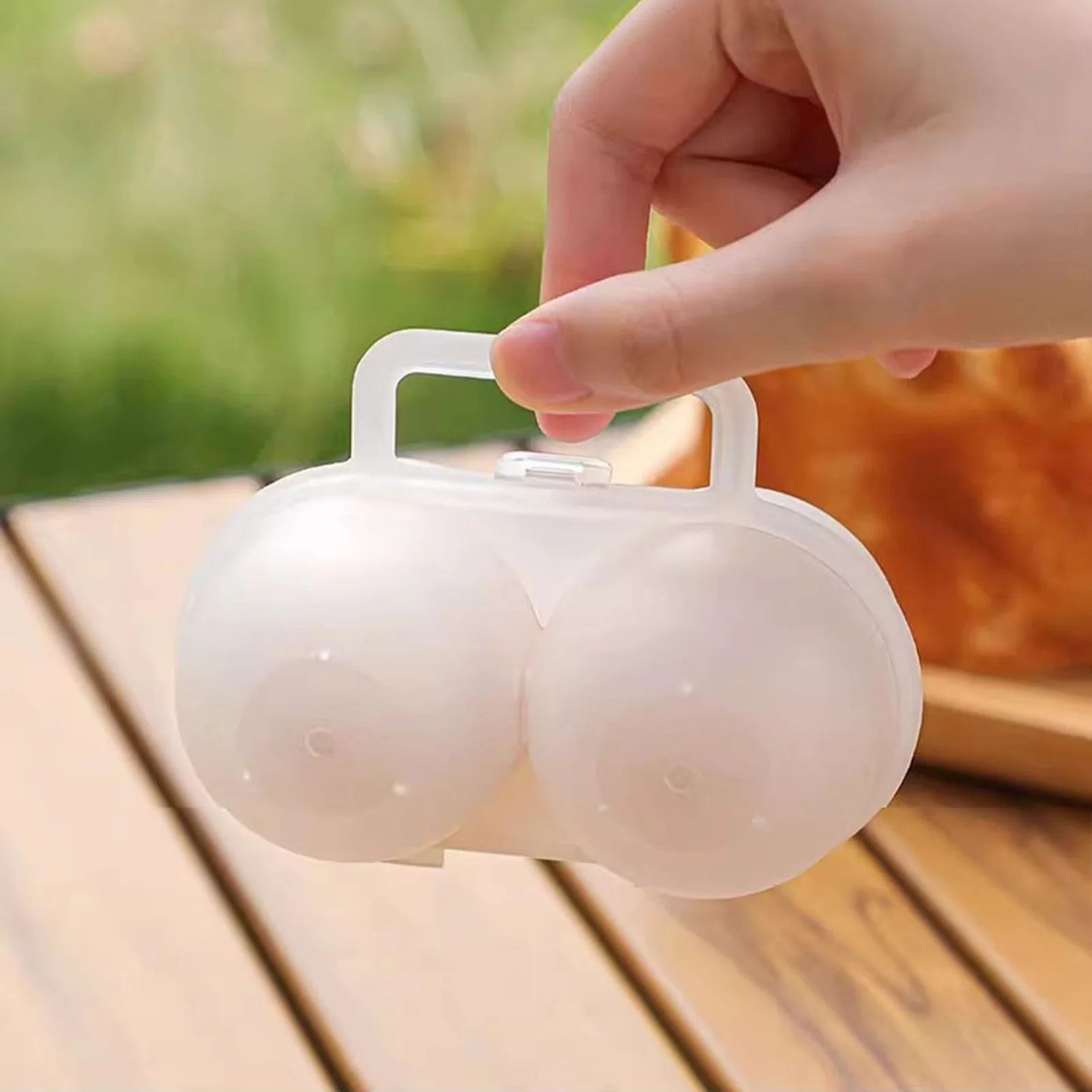 2 Grids Egg Storage Box Portable Plastic Anti Drop Shockproof Egg Box For Camping Picnic Barbecue Use Outdoor Camp Accessories - imagen 2