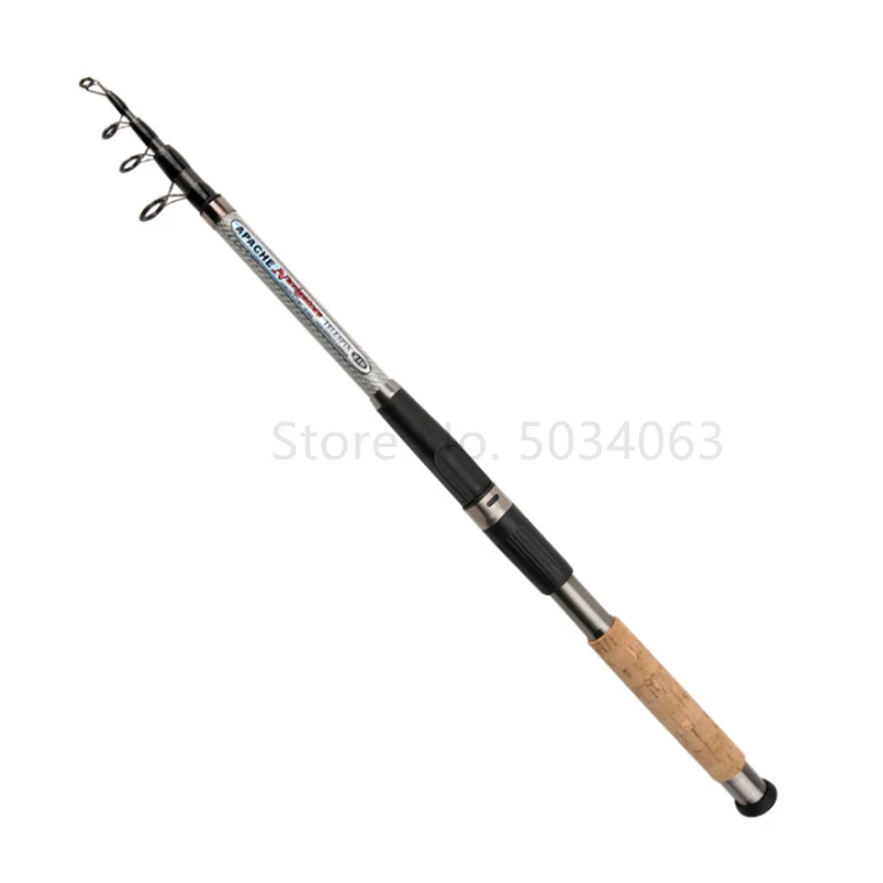 Caña de pescar telescópica de fibra de carbono, caña giratoria para señuelo, 2,1 m, 2,4 m, 2,7 m, 3,0 m, 3,6 m, cañas de pescar de mar para agua salada y agua dulce - imagen 4