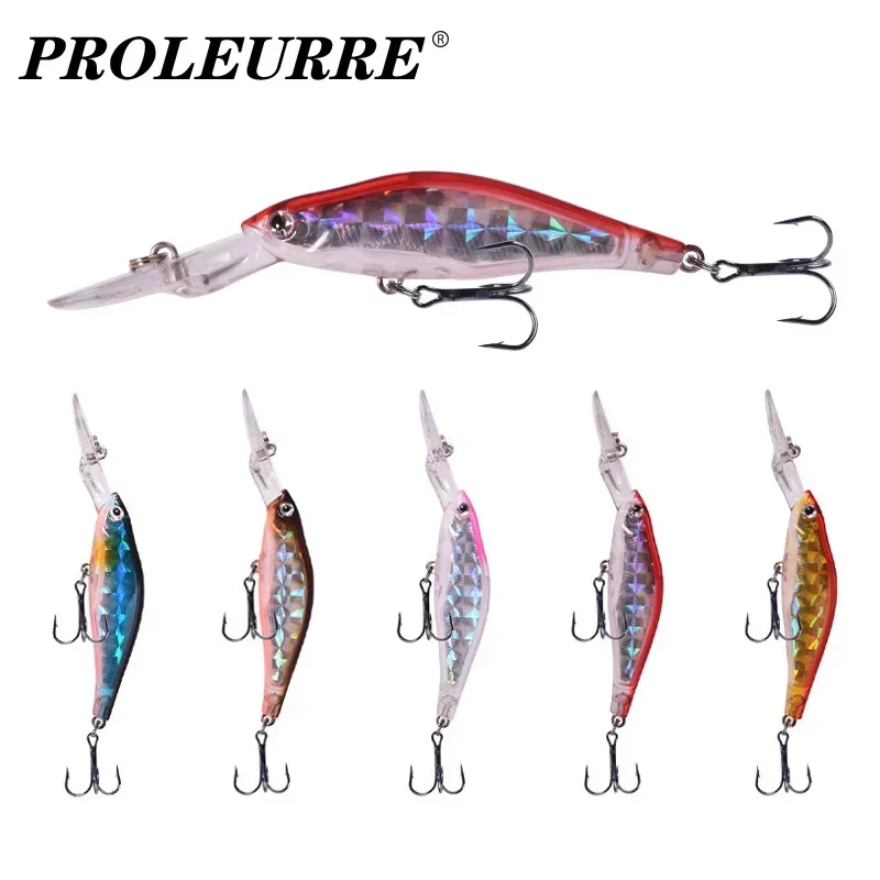 Señuelos de pesca de pececillo láser, 9,5 cm, 7,2g, Wobblers de plástico de hundimiento lento, cebo duro Artificial para lubina, carpa, Lucio, Crankbaits, 1 ud. - imagen 4