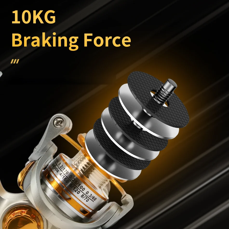 ROOBLINOS GW draaiende molen voor vissen, met 10 kg remkracht en lichtgewicht ontwerp - imagen 3