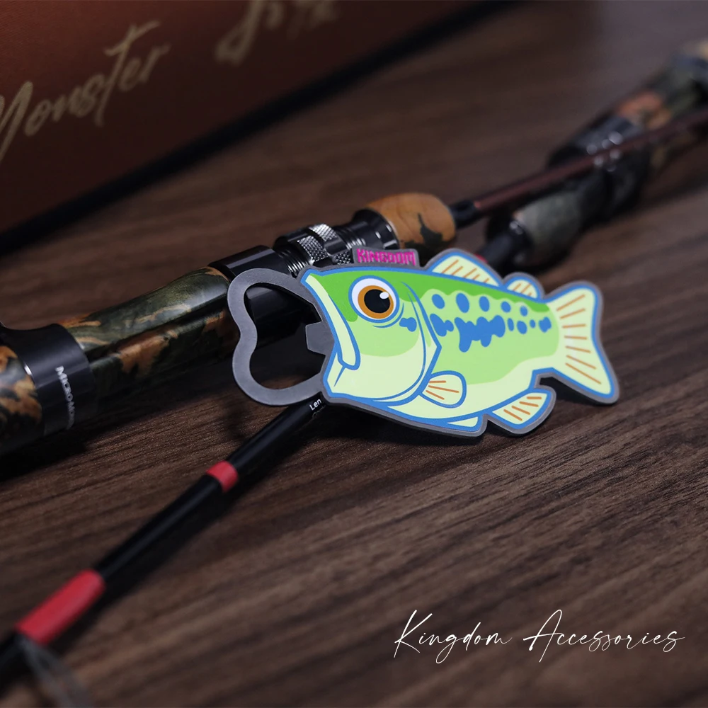 Kingdom Bottle Opener Magnetic Design 10*6cm Non-Slip Metal Material Bottle Opener Fridge Magnet Fishing Accessory - imagen 5