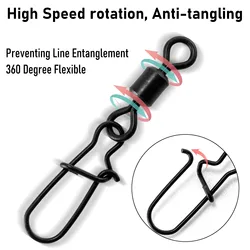 Duo Broche giratorio pesca negro mate - Conector señuelos