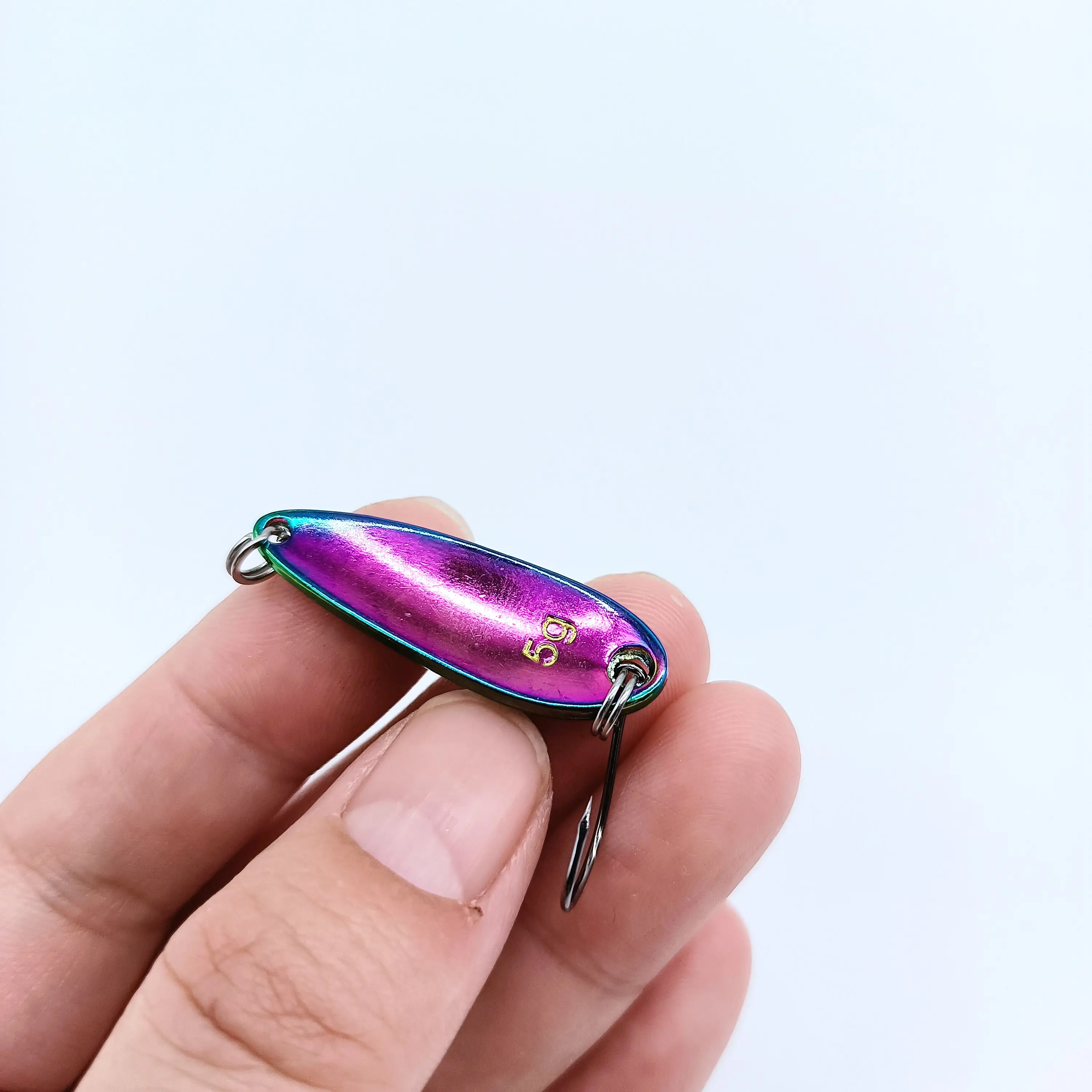 DUODUOYU, 1 Uds., nuevas Señuelos de pesca con cuchara de Metal, 2,5g/3,5g/5g, cebo duro para trucha, lentejuelas, plantilla Artificial, cebos Spinnerbait, herramientas para peces - imagen 4