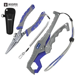 Booms Fishing-Alicates de pesca multifuncionales de acero al carbono, juegos de herramientas de pesca con pinza de pescado de fibra de vidrio