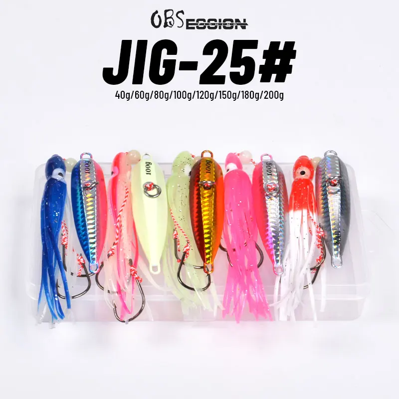OBSESSION-SEÑUELOS DE Pesca DE Inchiku Jigging, cebos deslizantes Kabura de 60g-200g, pargo deslizante, cabeza de besugo, con gancho de asistencia BKK, Tenya, 5 piezas - imagen 3