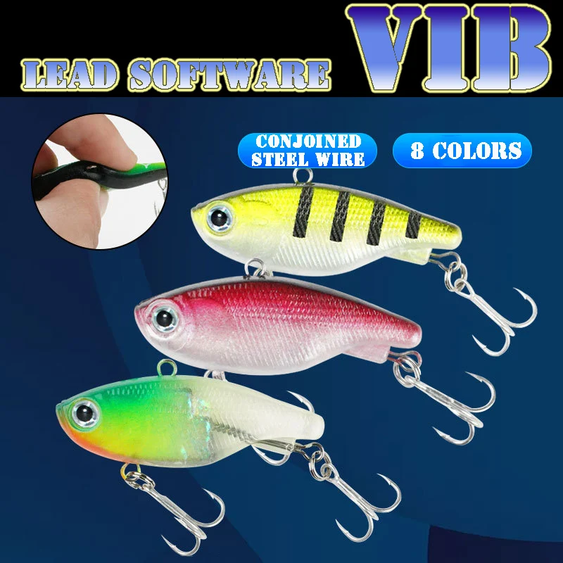 Señuelo giratorio de pesca suave, Software VIB, cebos de silicona, plantilla de 13g, 18g, aparejos vibratorios, Crankbaits que se hunden, Spinner, Lucio, perca, 1 ud. - imagen 4