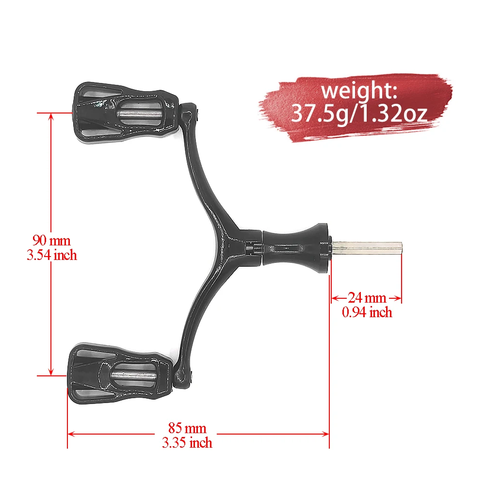 Carrete giratorio ligero con mango de doble agarre, balancín de Metal, perilla hueca, rueda de pesca, aparejos de pesca modificados DIY para pesca - imagen 4