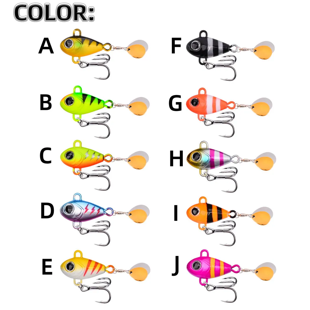 Señuelo de pesca giratorio de Metal, cebo vibratorio de 6g-25g, señuelos tipo cuchara, señuelo de pesca de Metal, cebo duro, aparejos giratorios, 1 ud. - imagen 3