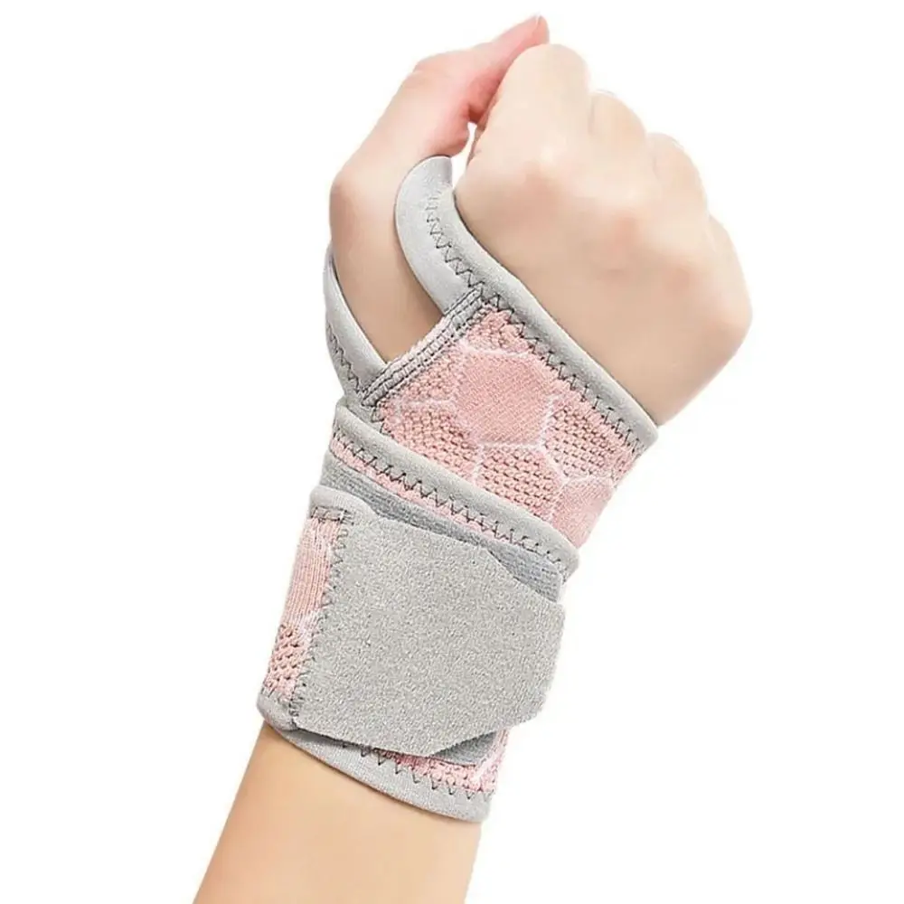 Protector de muñeca deportivo transpirable, banda protectora de muñeca con diseño de malla celular de fibra de poliéster, rosa/gris/negro, mano derecha e izquierda - imagen 5