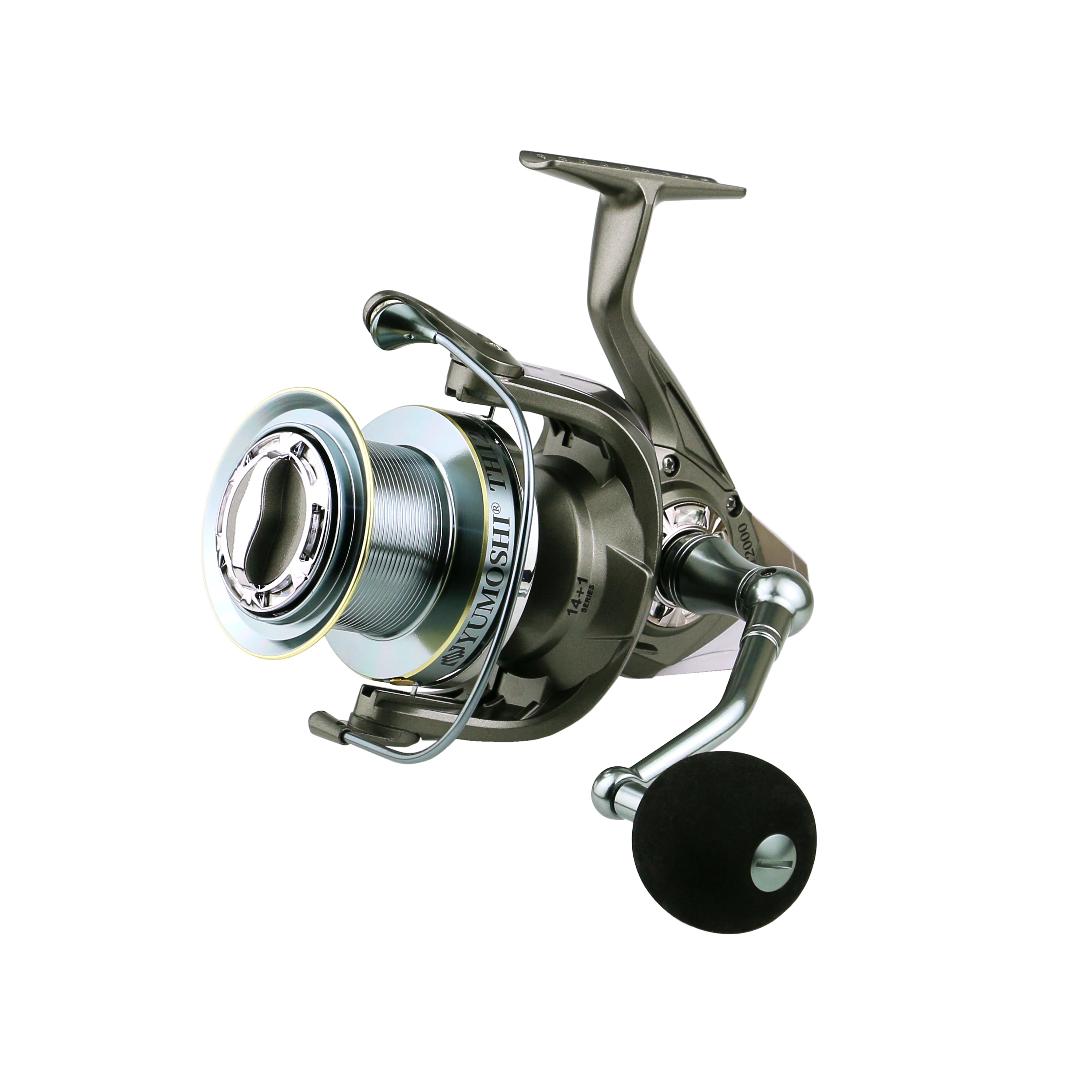 Rueda giratoria larga ultraligera 15BB con rodamientos de acero inoxidable para carrete de pesca giratorio 8000-12000 carrete de pesca fuerte de 25KG