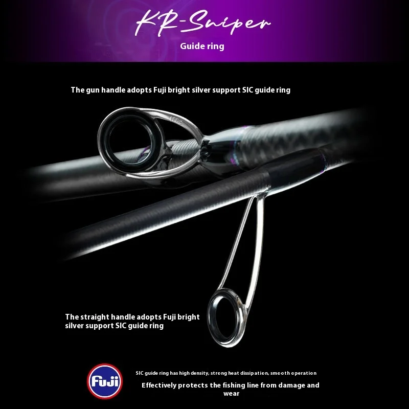 Caña Sniper fibra de carbono doble – Spinning y casting para lubina - imagen 5