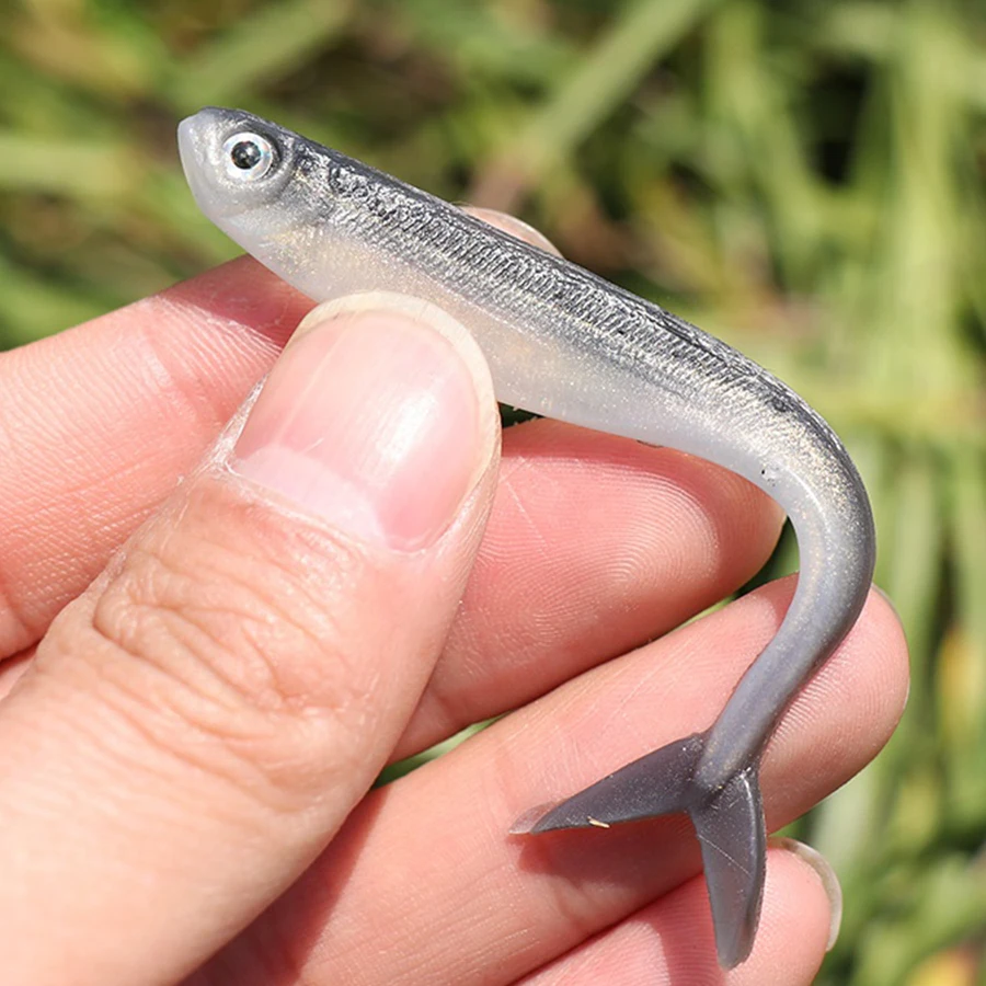 Wobbler delineador fácil para pesca de Lucio, señuelos de cola, cabeza de plantilla, cebo Artificial, gusanos de goma blanda, carpa, Tiro en gota, Swimbait, 30 unids/lote por caja - imagen 5
