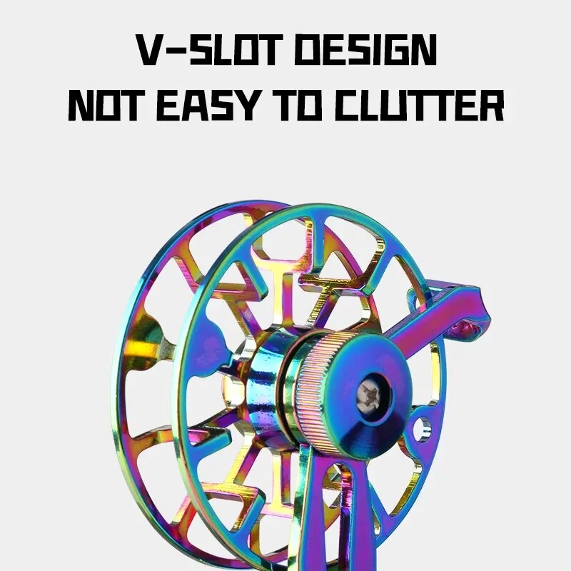 Carrete de pesca de invierno, FD-60 ultraligero de 60mm, totalmente de Metal, Color brillante, hebilla de pez vivo, copa de línea de rueda de alambre, novedad de 2024 - imagen 5