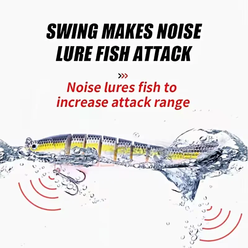 Señuelos de pesca Wobblers que se hunden, cebo duro multiarticulado Swimbait, aparejos de pesca para lubina Isca Crankbait13.5cm 19g - imagen 5