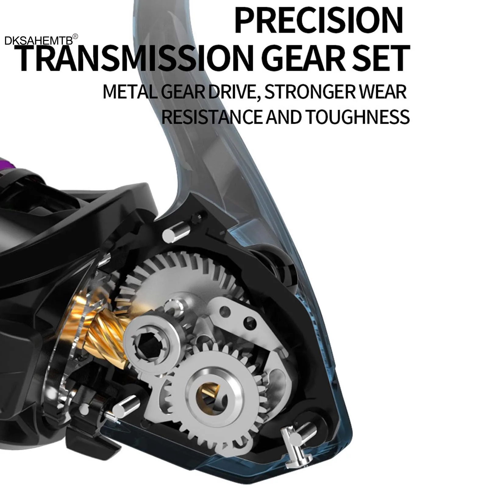 Carrete de pesca giratorio de Metal, diseño ergonómico, aparejos de pesca compactos, adecuado para entusiastas de la pesca - imagen 4