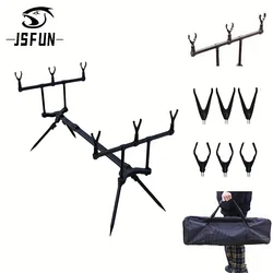Soporte para caña de pescar JSFUN, soporte retráctil ajustable para caña de pescar de carpa, soporte para caña de pescar, soporte para vaina, todo para pescar