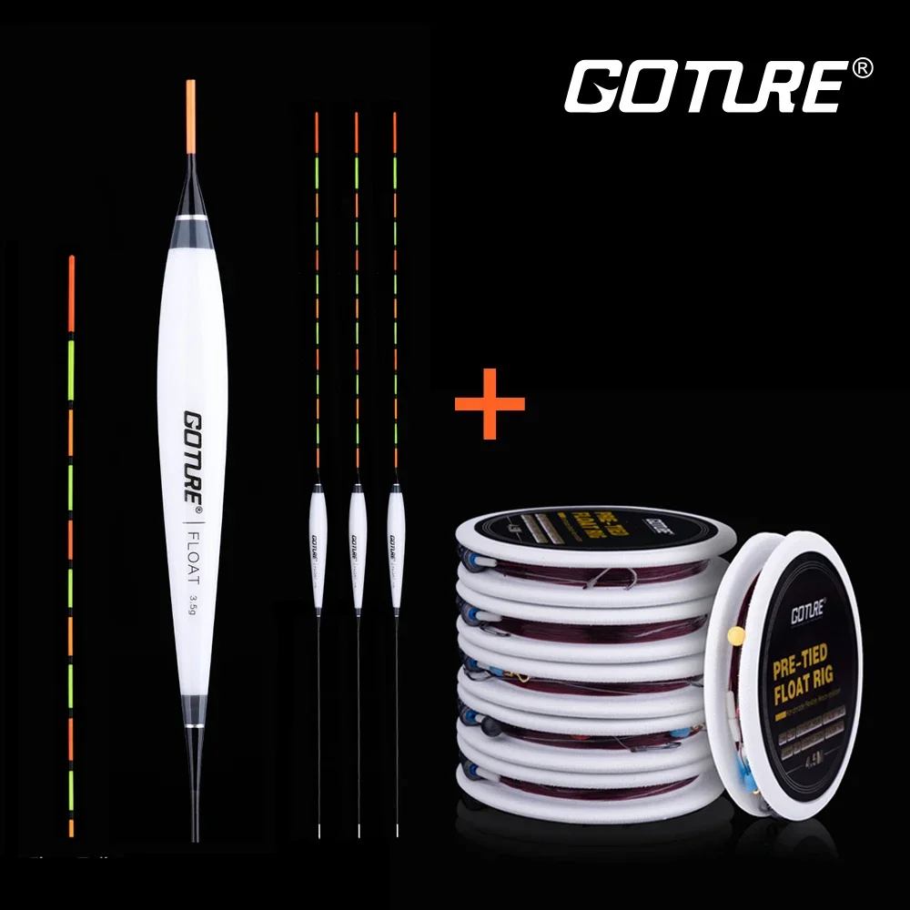 Goture Nano Bobber Flotadores para Río – Sedal y Tubos Incluidos