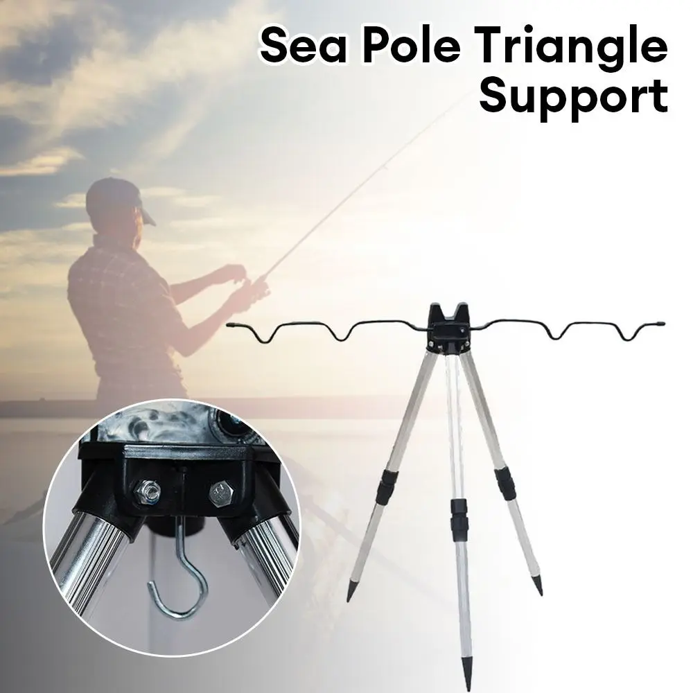 Soporte telescópico para caña de pescar – Trípode plegable aluminio - imagen 3