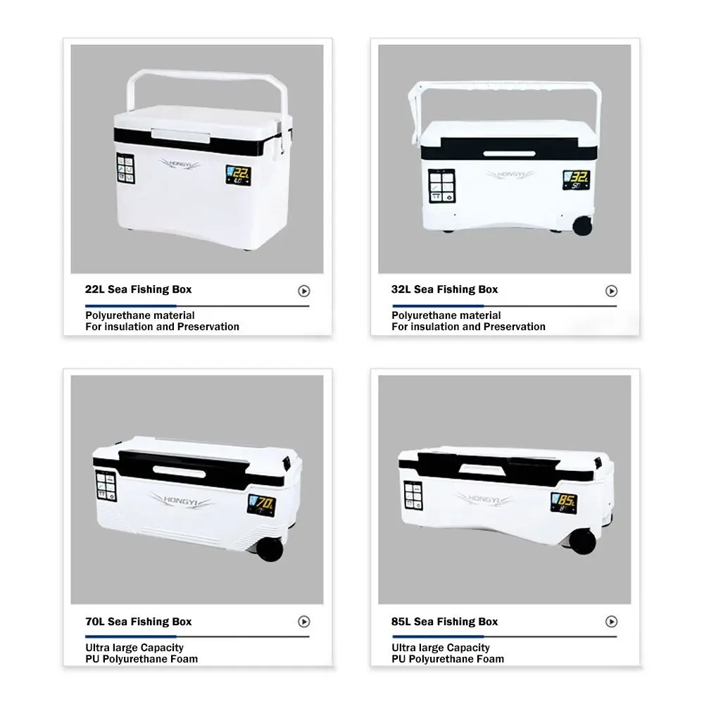 Caja enfriadora de pesca de 10L, 13L, 18L, 22L, 26L, orificios de aire portátiles, almacenamiento de peces impermeable, caja de tanque para exteriores con aislamiento de varios tamaños - imagen 5