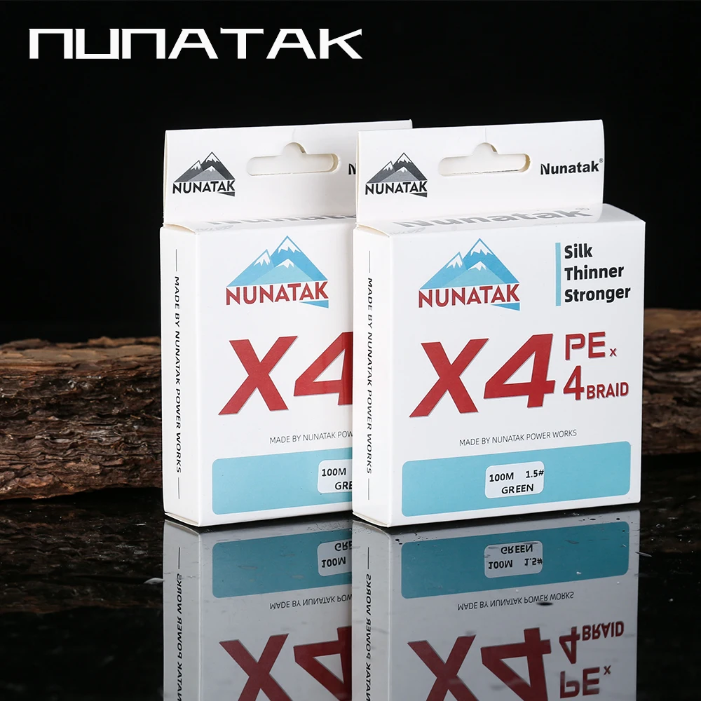 NUNATAK-línea de pesca trenzada de 2024 M, monofilamento japonés de alta calidad, línea de mar de 4 hebras, PE, 10LB-85LB, novedad de 100 - imagen 3