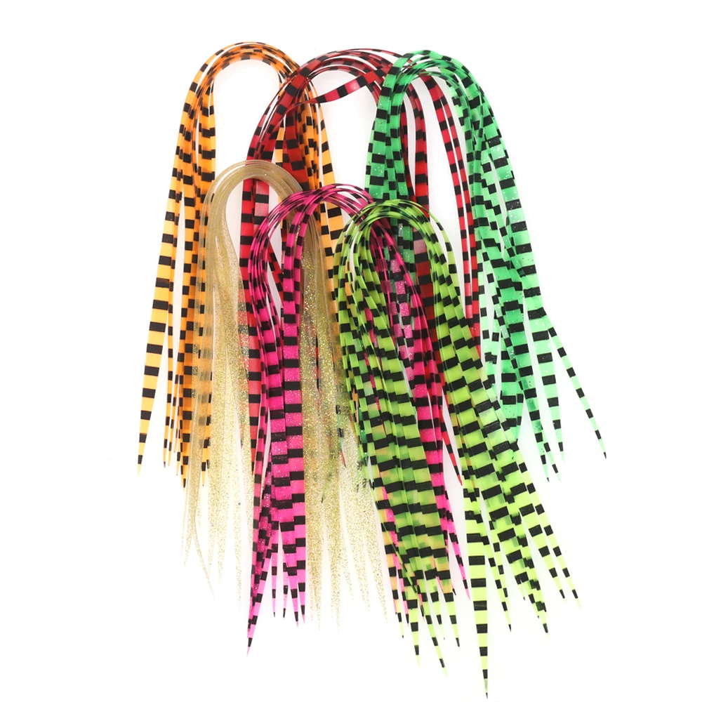 Ellllv 10 Uds. Faldas coloridas de pulpo de silicona Streamer Spinnerbait Buzzbait Jig Material pesca en agua salada señuelo de arrastre - imagen 5