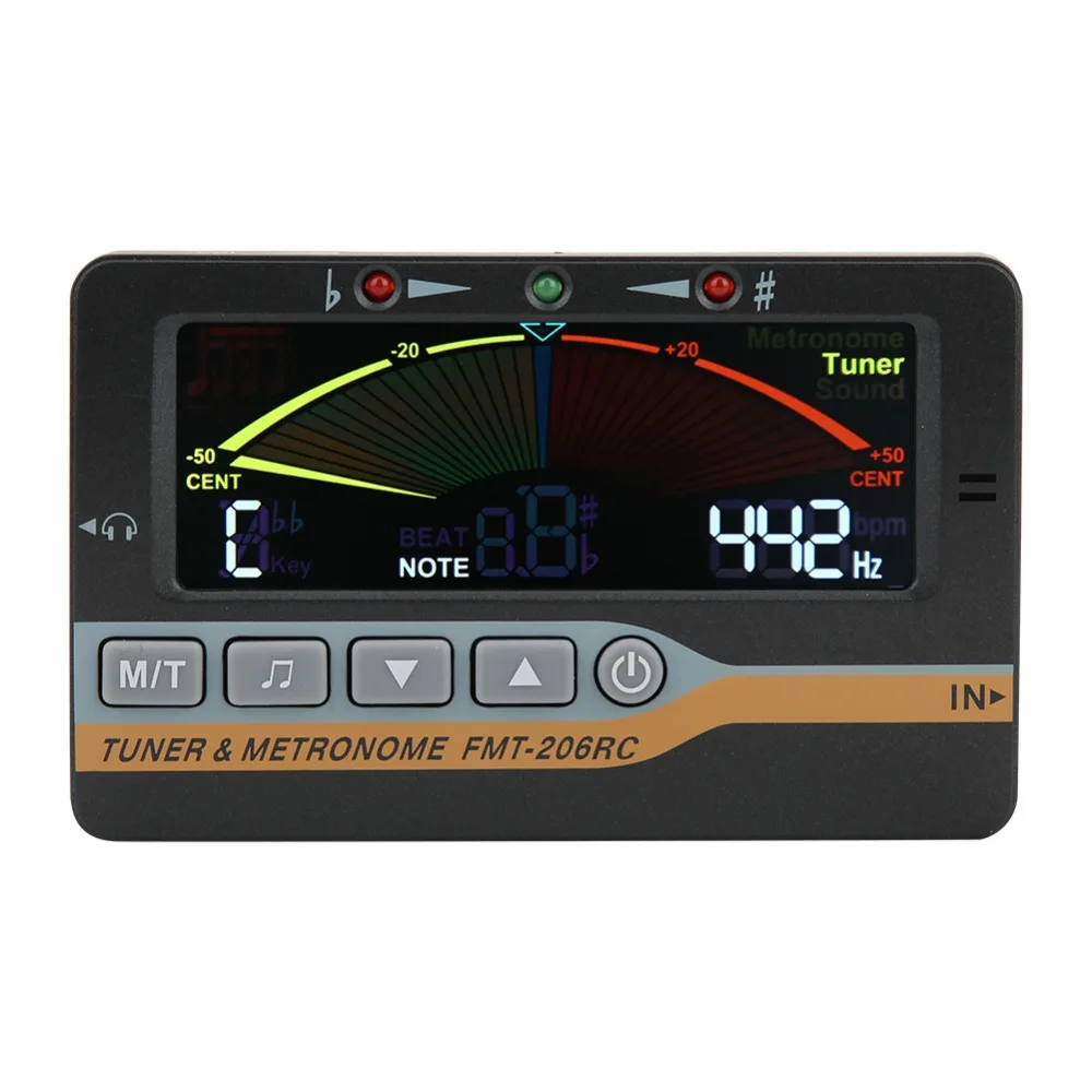 Metrónomo Digital 3 en 1 – Afinador cromático con clip y pantalla LCD