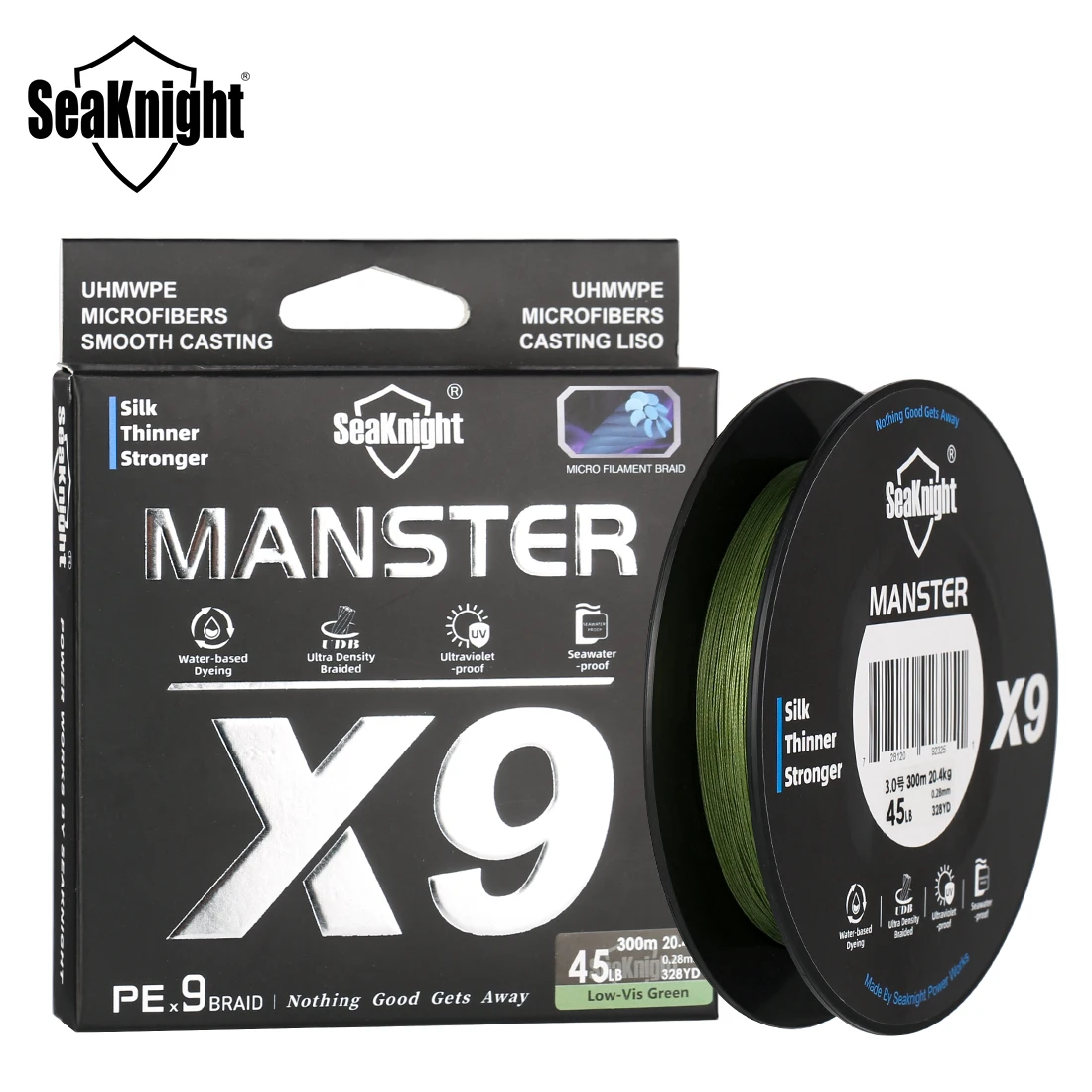 Sedal Trenzado SeaKnight X9 – 9 Hilos, Resistente al Agua de Mar