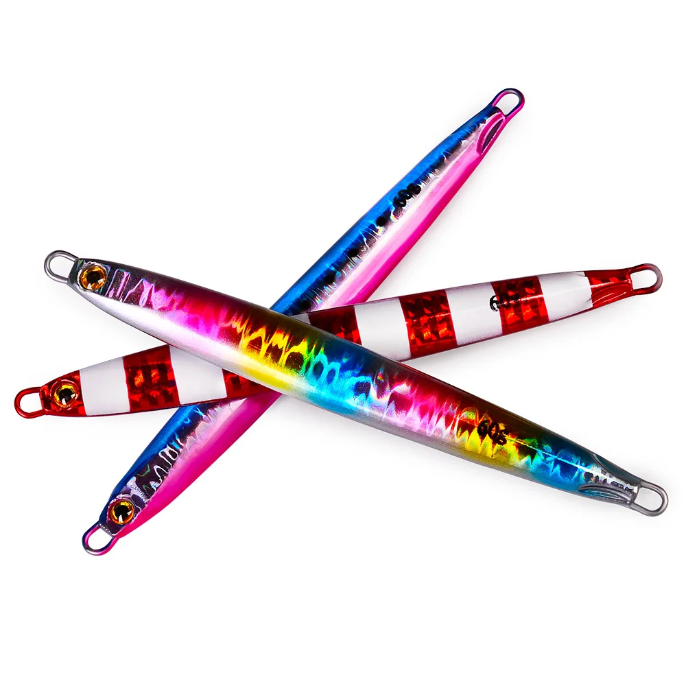 PRO BEROS-Señuelos de Pesca Jigbait VIB, cebo de Metal lento, 10g, 20g, 30g, 40g, 60g, agua salada con anzuelos dobles - imagen 5