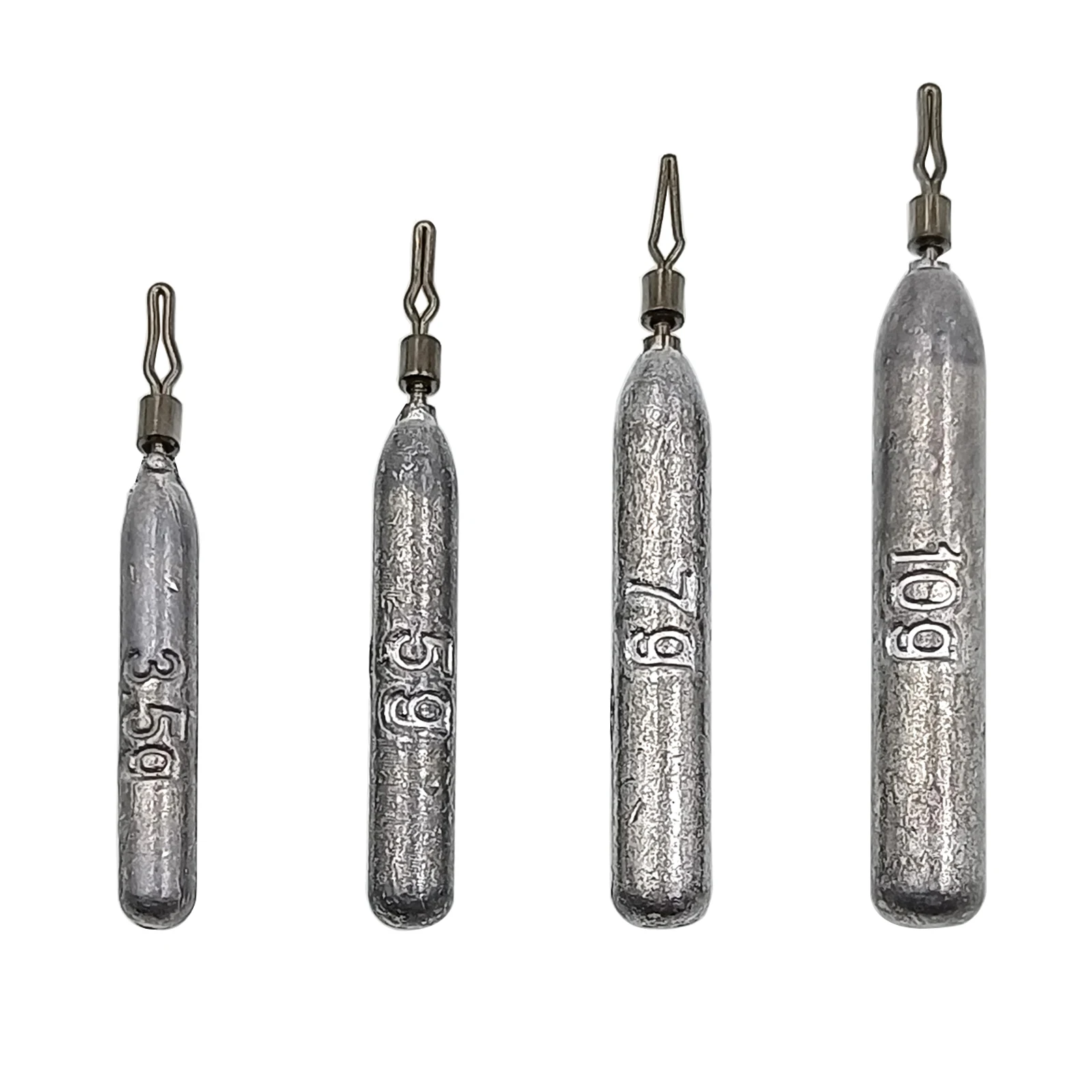 Cuatro cilindros de plata con números en ellos