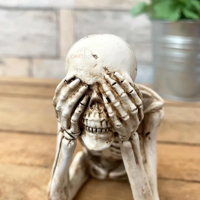 Esqueleto humano Halloween – Decoración gótica terrorífica para hogar - imagen 3