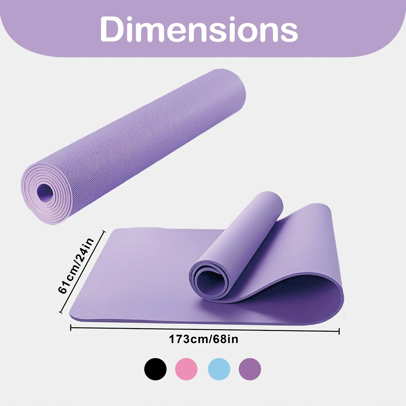 Estera de Yoga NBR de 1730x600x4mm con línea de posición, alfombra antideslizante, esteras para gimnasia, Pilates, cinturón de gimnasio, almohadillas deportivas para ejercicio - imagen 3
