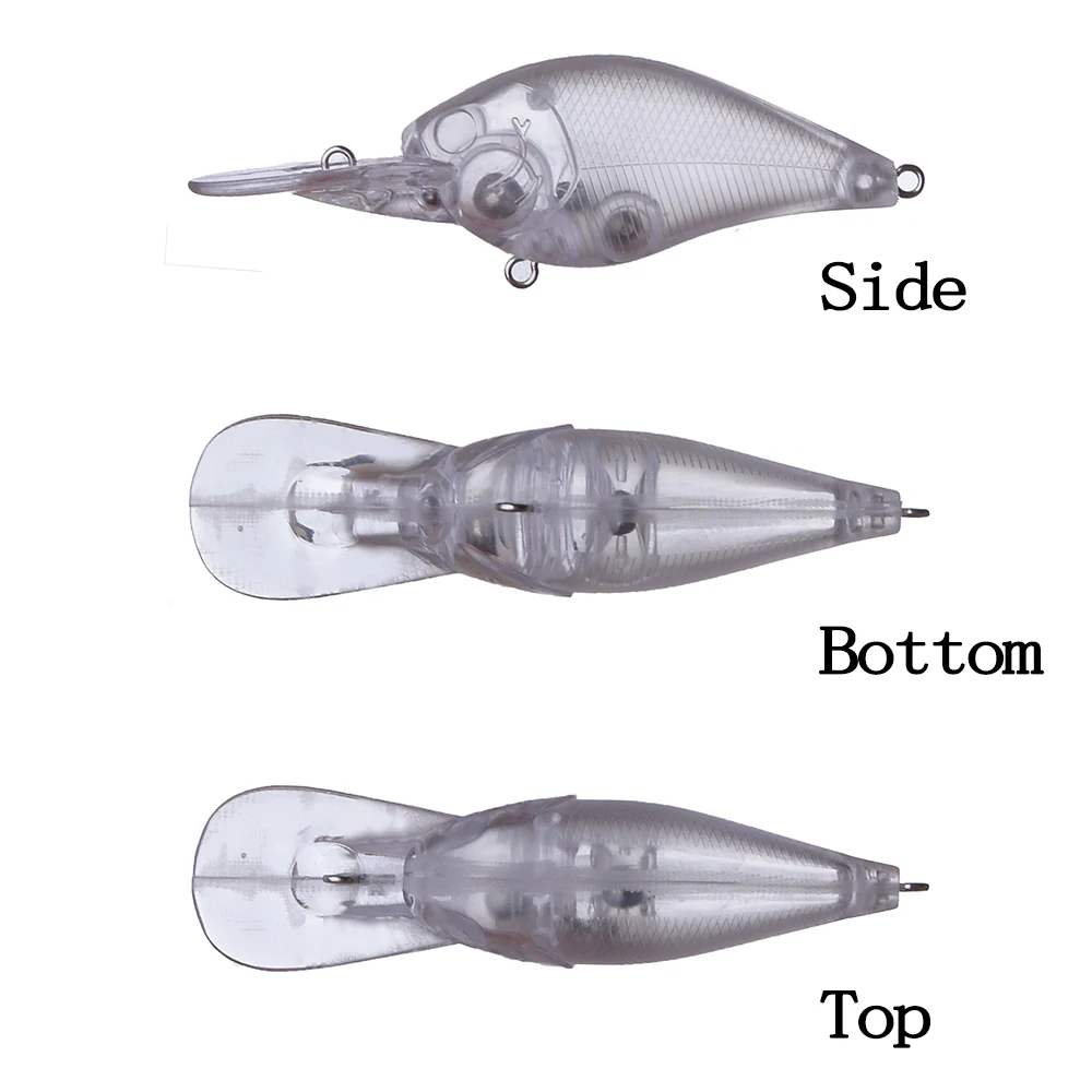 Chan'sHuang 20 piezas cebo en blanco sin pintar 10g/85mm sonajero flotante Crankbait DIY hecho a mano aparejos de señuelo de pesca Artificial - imagen 3