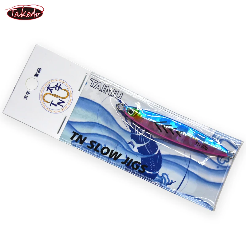 TAKEDO TN001 Señuelos de Pesca de Mar 30G 40G 50G cebo Artificial señuelo de Jigging lento señuelo de plantilla de fundición larga Wobblers para Lucio atún lubina - imagen 4