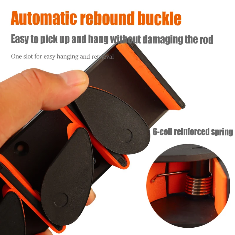 Estante de almacenamiento para postes montado en la pared, soporte para caña de pescar, todo para equipos de pesca, suministros de pesca de carpa - imagen 3